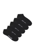 Jack & Jones kids trainer socks pack of 5 black, imported from the UK