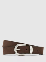 John Lewis Reiss Jonny Suede Western Belt Chocolate Brown- Buy online at McGrocer
