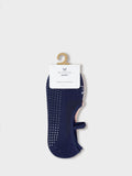 Crew Clothing pilates socks pack of two navy pink, UK version