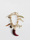 Mango Mixed Charms keyring gold 8cm, UK version