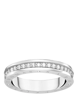 John Lewis THOMAS SABO Cubic Zirconia Silver Band Ring H4mm- Buy online at McGrocer