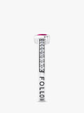THOMAS SABO crystal heart ring silver red 5mm, imported from the UK