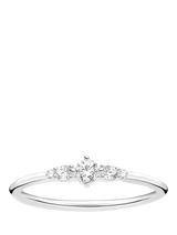 John Lewis THOMAS SABO Round Cut Cubic Zirconia Ring, Silver- Buy online at McGrocer
