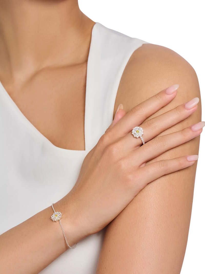 THOMAS SABO daisy cocktail ring silver cubic zirconia, imported from the UK