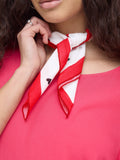 ICHI heart print square scarf 66cm (British brand)