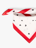 ICHI heart print square scarf 66cm (British brand)