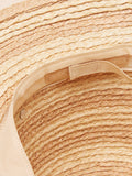 Joules stripe raffia cloche hat neutral - British product