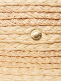 Joules stripe raffia cloche hat neutral - British product
