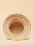 Joules stripe raffia cloche hat neutral - British product