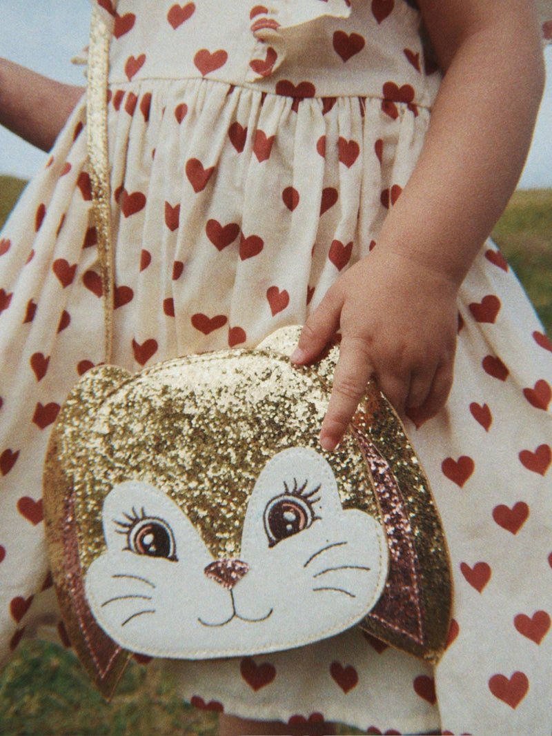 Konges Sløjd glitter bunny shoulder bag gold - British product