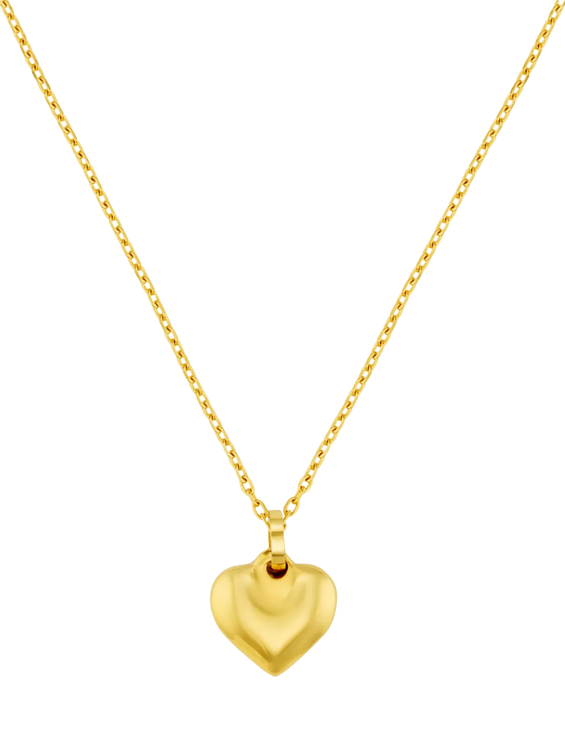Orelia waterproof domed heart necklace gold plated - British product