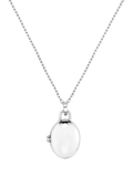 Orelia Waterproof LUXE Oval Locket Necklace, Silver
