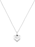Orelia Waterproof LUXE Domed Heart Necklace, Silver