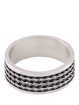John Lewis Serge DeNimes Sterling Silver Kusari Ring 18mm- Buy online at McGrocer