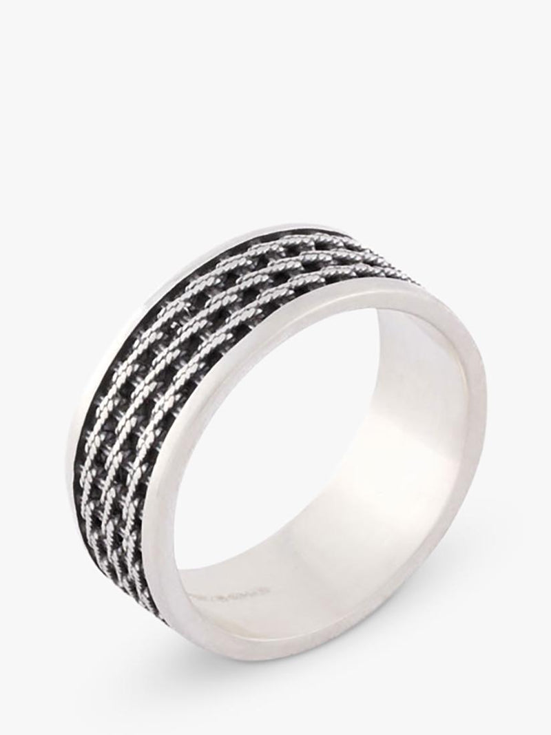 Serge DeNimes sterling silver Kusari ring - British product