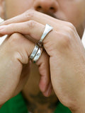 Serge DeNimes sterling silver patriot ring 18mm, imported from the UK