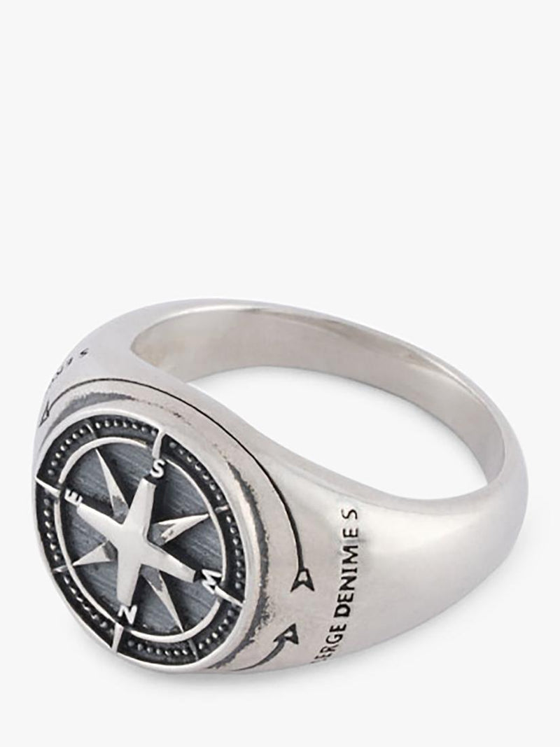 Serge DeNimes sterling silver Napoleon ring 18mm, imported from the UK