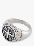 Serge DeNimes sterling silver Napoleon ring 18mm, imported from the UK
