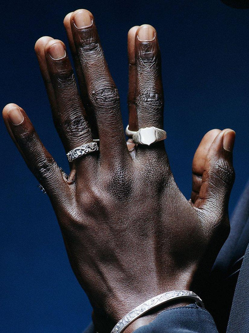 Serge DeNimes sterling silver Pergola ring 18mm (British brand)