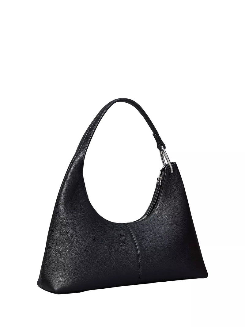 Calvin Klein slouchy leather shoulder bag black (British brand)