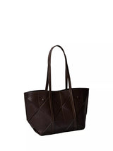 John Lewis Calvin Klein Woven Faux Leather Medium Tote Bag Dark Brown- Buy online at McGrocer