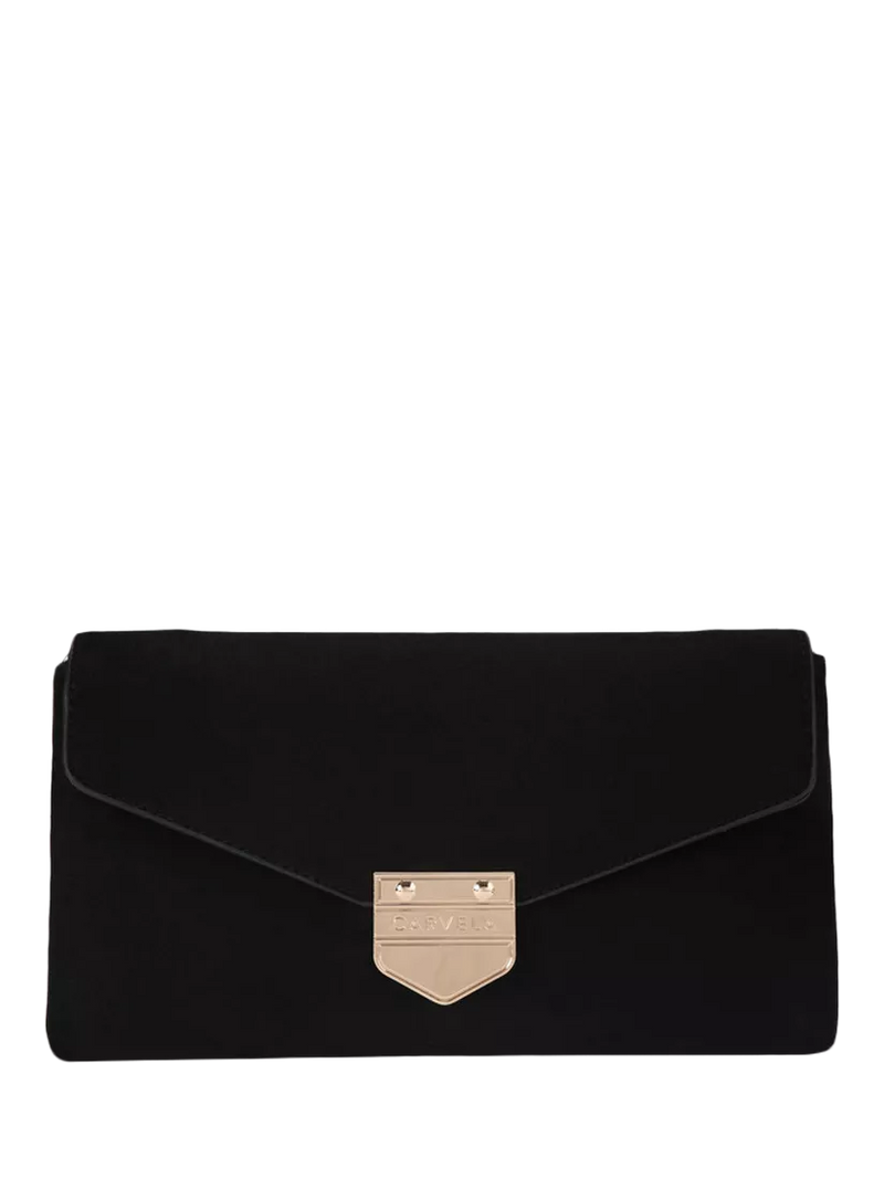 Carvela Maria envelope clutch bag in black, imported from the UK