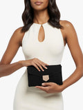 Carvela Maria envelope clutch bag in black, imported from the UK