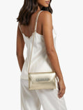 Carvela Lusso embellished clutch bag gold chain strap - British product