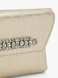 Carvela Lusso embellished clutch bag gold chain strap - British product