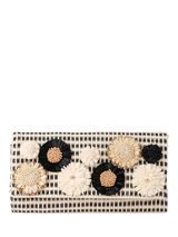 John Lewis Carvela Sorrento Raffia Flower Clutch Bag White- Buy online at McGrocer