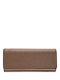 KG Kurt Geiger Baily clutch bag brown canvas, imported from the UK