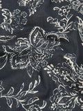 Mango floral scarf black 60cm, imported from the UK