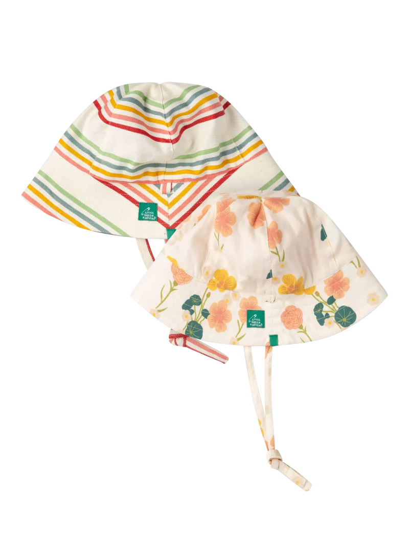 Little Green Radicals reversible sun hat pack of 2 (British brand)