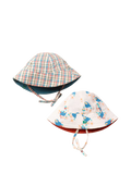 Little Green Radicals kids reversible printed sun hats pack of 2 (British brand)