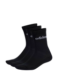 adidas Linear Crew cushioned socks 3-pack black white - British product