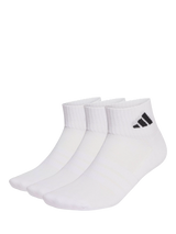 John Lewis adidas Cushioned Ankle Socks Pack of 3 White/Black- Buy online at McGrocer