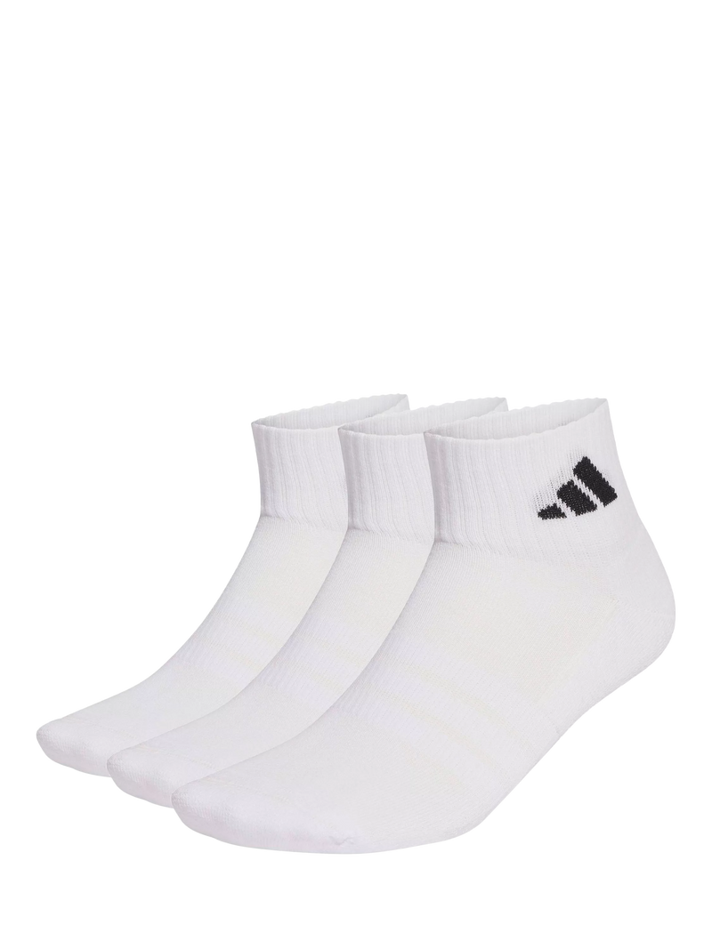 adidas cushioned ankle socks pack of 3 white black UK version