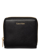 John Lewis Calvin Klein Foil Logo Medium Zip Around Wallet, Black- Buy online at McGrocer