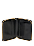Calvin Klein black zip around wallet in saffiano faux leather, imported from the UK