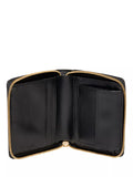 Calvin Klein black zip around wallet in saffiano faux leather, imported from the UK