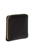 Calvin Klein black zip around wallet in saffiano faux leather, imported from the UK
