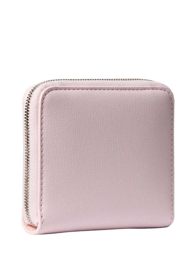 Calvin Klein foil logo square wallet light pink, UK version