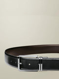 Charles Tyrwhitt reversible formal leather belt black, imported from the UK