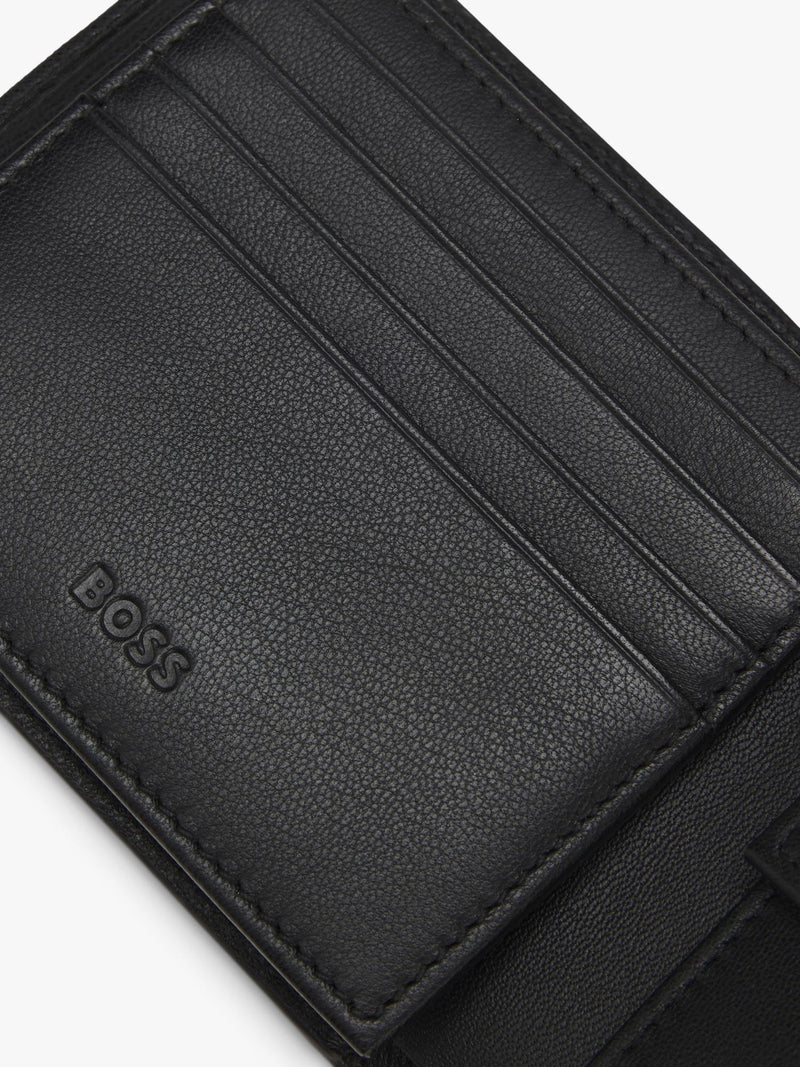 HUGO BOSS BOSS black trifold wallet 9.7x2x11cm - British product