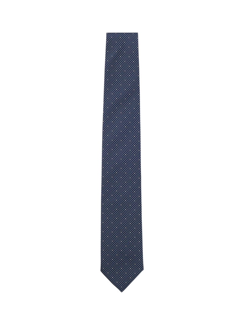HUGO BOSS blue silk blend tie 7.5cm - British product