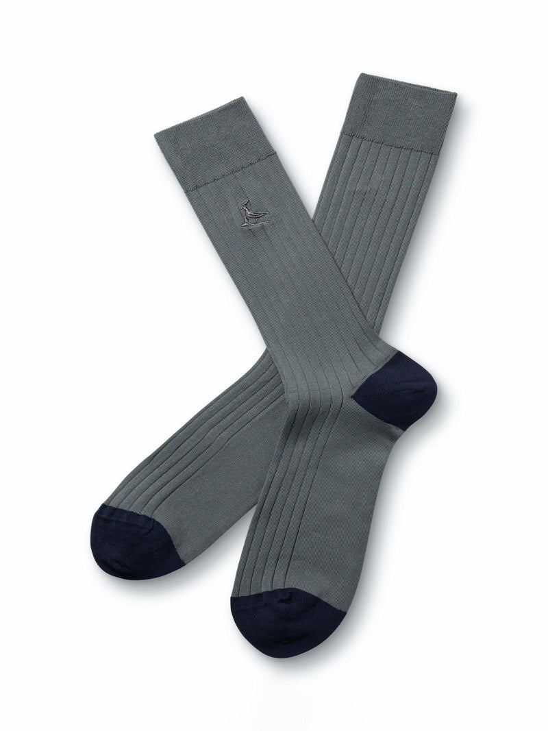 Charles Tyrwhitt ribbed cotton blend crew socks (British brand)