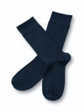 Charles Tyrwhitt micro dash cotton blend socks navy/white, UK version
