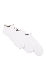 John Lewis HUGO BOSS BOSS Cotton Blend Trainer Socks White Pack of 3- Buy online at McGrocer