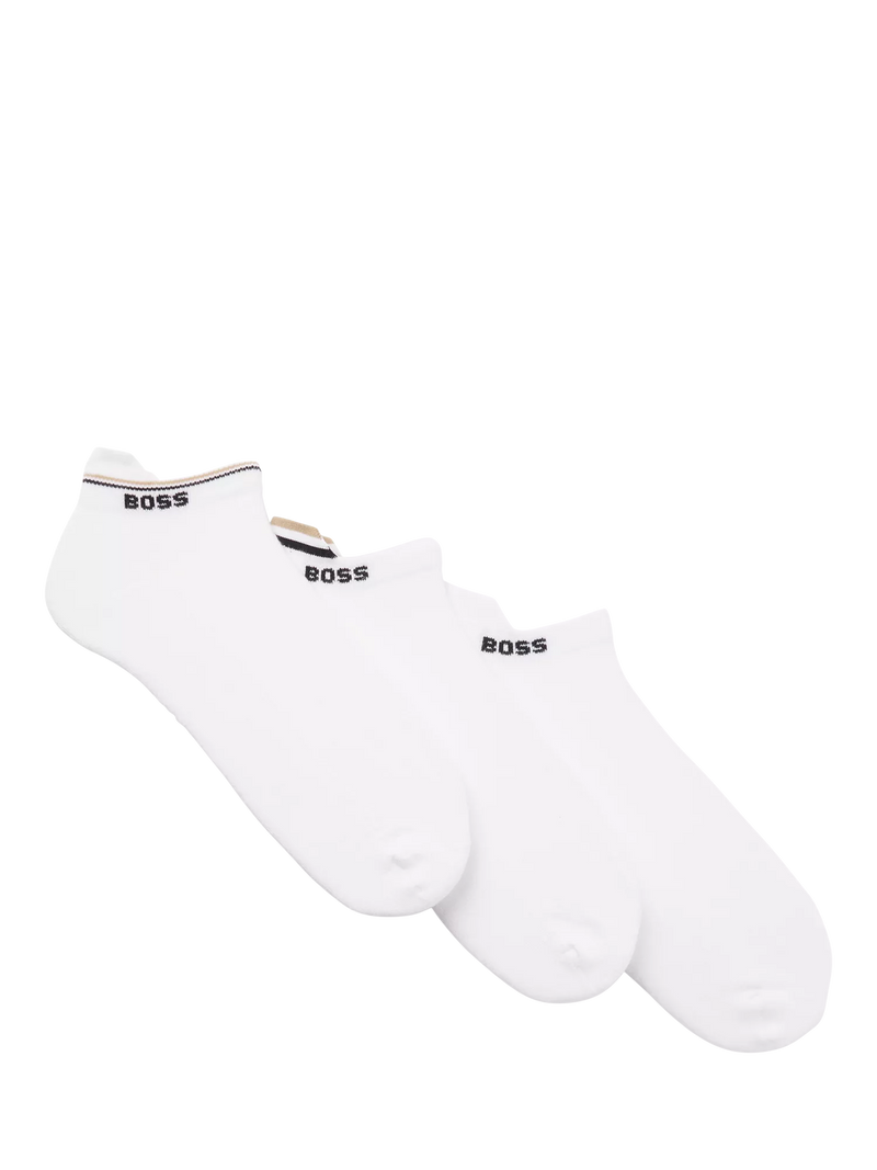 HUGO BOSS trainer socks pack of 3 white (British brand)