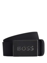 John Lewis HUGO BOSS BOSS Logo Leather Belt Black- Buy online at McGrocer